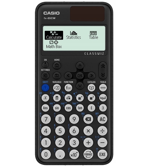Picture of CASIO CALCULATOR FX-85CW TECHNICAL AND SCIENTIFIC BOX. Calculator recommended for high school and college students, for office work. Black.