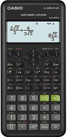 Picture of CASIO FX-82ESPLUS-2 CALCULATOR SCIENTIFIC, 252 FUNCTIONS, 77X162MM, BLACK, BOX