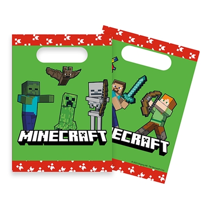 Picture of Dāvanu maisiņš papīra Minecraft 4gab.