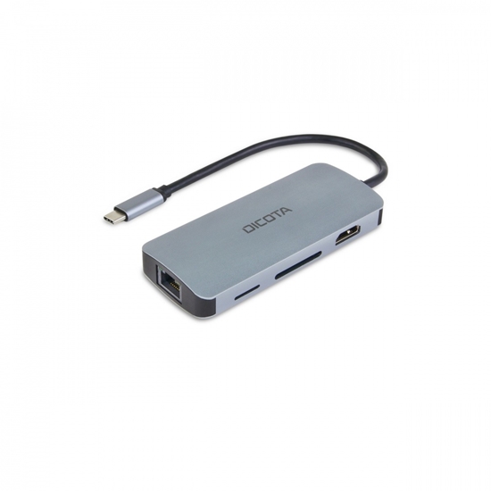 Picture of Dicota USB-C 8-in-1 Multi Hub 4K PD 100W silver