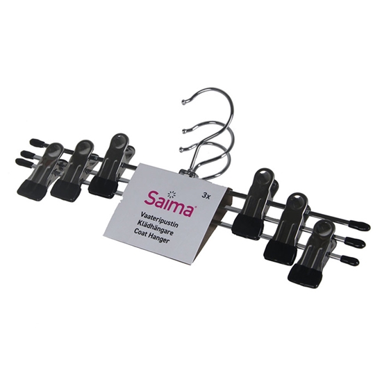 Picture of Drēbju pakaramie Saima ar klipšiem metāla 30cm 3gab.