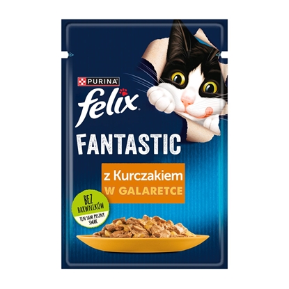 Picture of FELIX Fantastic with chicken in jelly - wet cat food - 85g