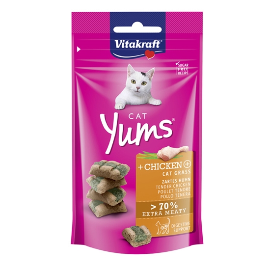 Picture of Gardums kaķiem Vitakraft Cat Yums ar vistu, kaķu zāli 40g