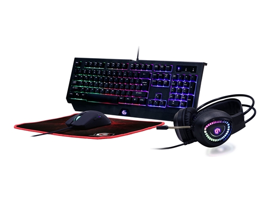 Picture of Gembird 4-in-1 Backlight Gaming Kit Phantom Black