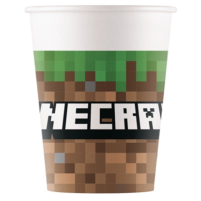 Picture of Glāzes papīra Minecraft 200ml 8gab.