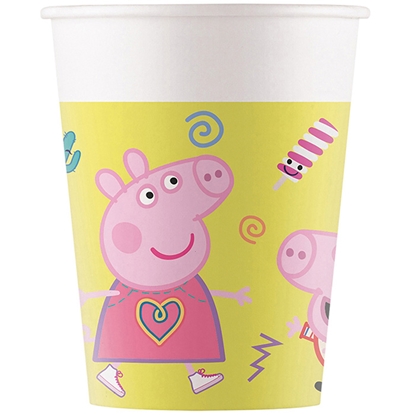 Picture of Glāzes papīra Cūciņa Peppa 200ml 8gab.