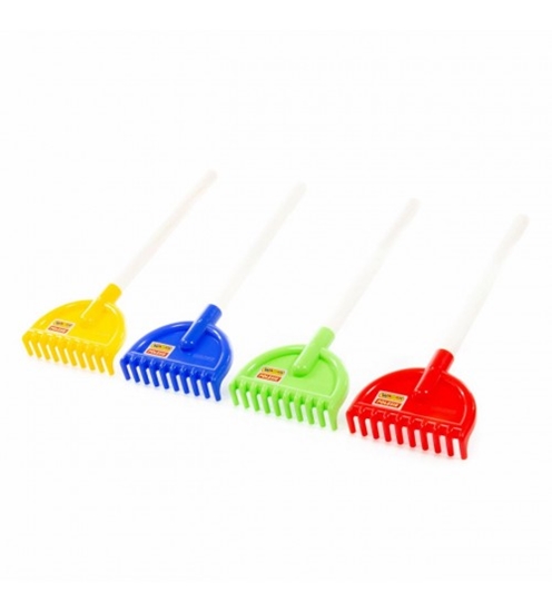 Изображение Grābeklis plastmasas ar koka kātu dažādas 38 cm PL41050