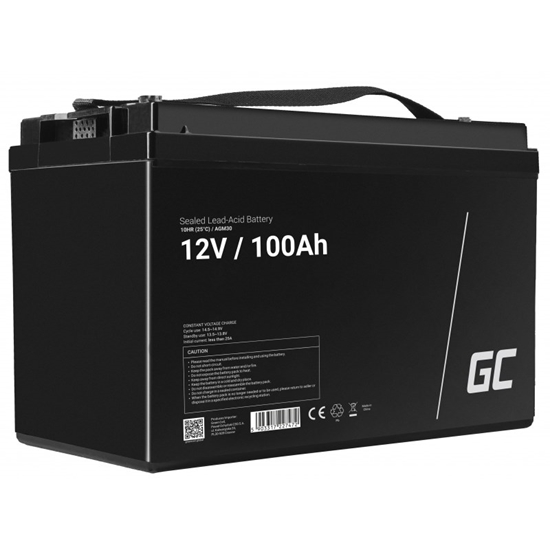 Picture of Green Cell AGM30 vehicle battery Sealed Lead Acid (VRLA) 100 Ah 12 V Marine / Leisure