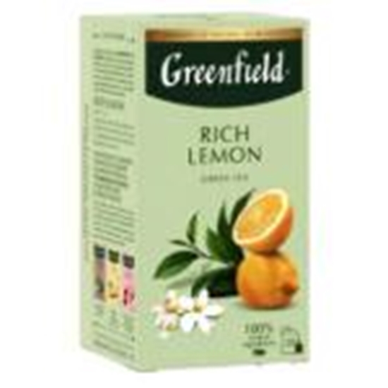 Изображение GREENFIELD Rich Lemon zaļā tēja 20x1, 7g.