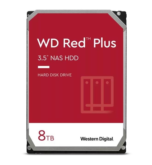 Picture of HDD|WESTERN DIGITAL|Red Plus|8TB|SATA|256 MB|5640 rpm|3,5"|WD80EFPX