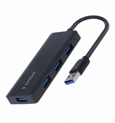 Attēls no Hubs Gembird USB 3.1 4-port hub USB 3.1 (Gen 1) Black
