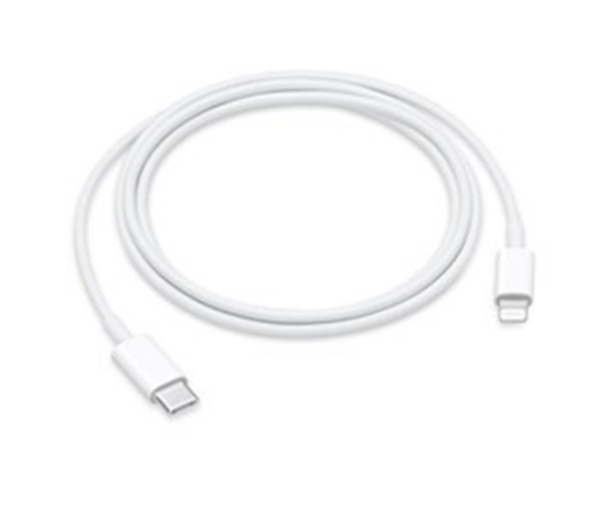 Изображение Kabelis Apple USB Type-C Male - Lightning Male 1m White