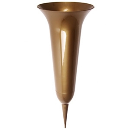 Attēls no Kapu vāze 40cm zelta krāsā