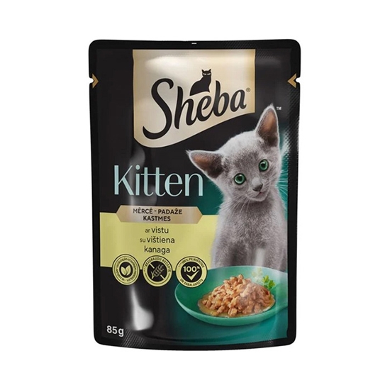 Изображение Konservi kaķēniem Sheba Kitten vista gaļas mērcē 85g