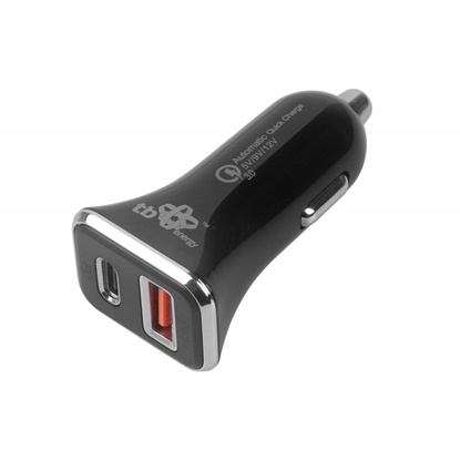 Attēls no Ładowarka samochodowa uniwersalna USB A+C QC 
