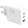 Picture of Ładowarka sieciowa 2x USB C + USB A Power Delivery biała, GaN 65W