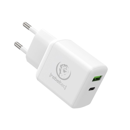 Picture of Ładowarka sieciowa dwa porty USB-C + USB-A  H200 TURBO QC3.0 + PD20W