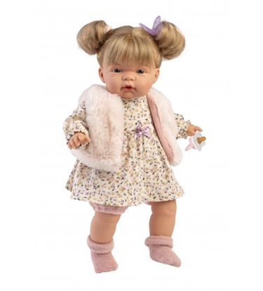 Attēls no Lelle Joelle 38 cm, raud, runā, ar mānekli, mīkstais ķermenis Spānija LL38360