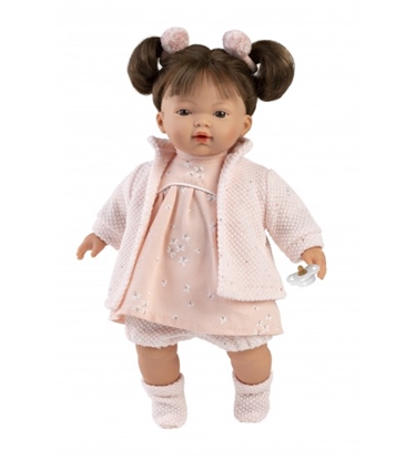 Attēls no Lelle Vera 33 cm, raud, runā, ar mānekli, mīkstais ķermenis Spānija LL33156