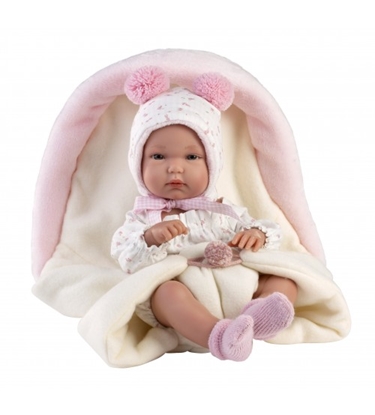 Attēls no Lelle zīdainis Bimba meitene ar sedziņu un mānekli (vinila ķermenis) 35 cm Spānija LL63594