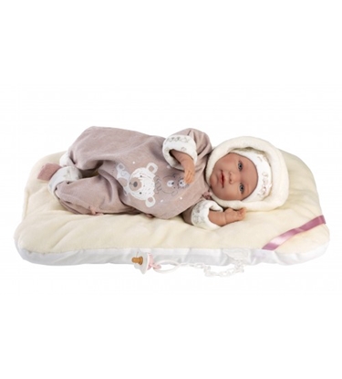 Attēls no Lelle zīdainis Lala 42 cm (spilvens, raud, runā, ar mānekli, mīkstais ķermenis) Spānija LL74106