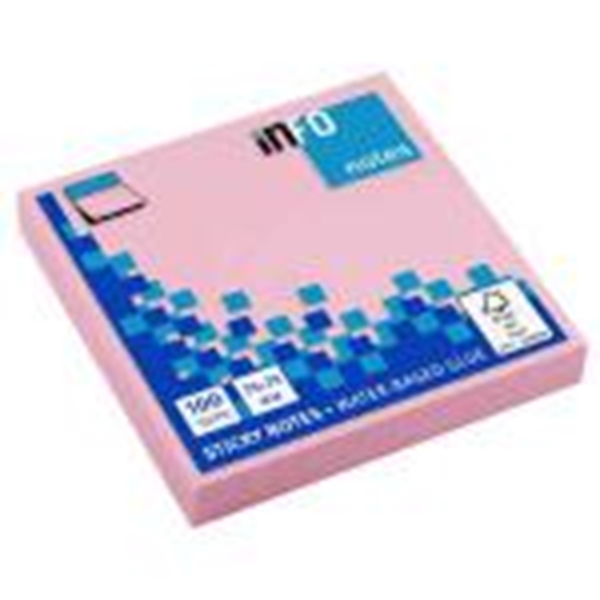 Picture of Līmlapiņas INFO 75x75mm rozā 100 lapas