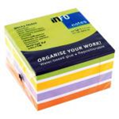 Picture of Līmlapiņas INFO 75x75mm,  450 lapas Color Mix