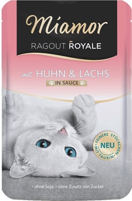 Attēls no MIAMOR Ragout Royale Chicken and salmon in sauce - wet cat food - 100g