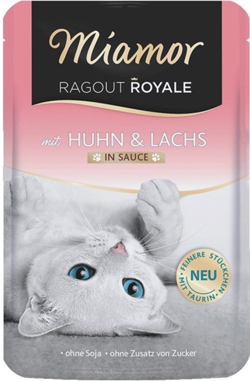 Picture of MIAMOR Ragout Royale Chicken and salmon in sauce - wet cat food - 100g