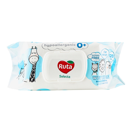Изображение Mitrās salvetes Ruta Selecta Kids 120gab.