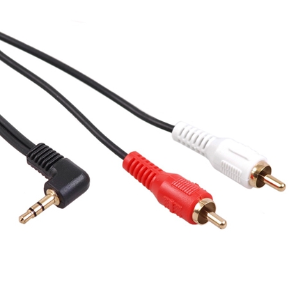 Attēls no Kabel Maclean Jack 3.5mm - RCA (Cinch) x2 3m czarny (MCTV-825)