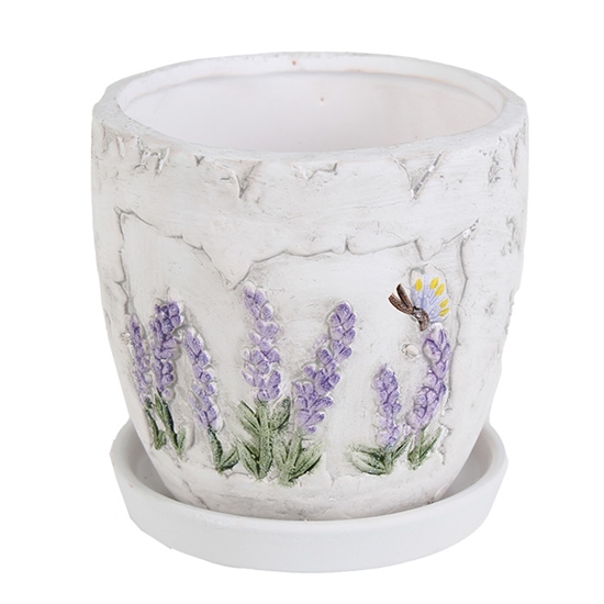 Picture of Puķu pods d15xh14cm ar lavandām