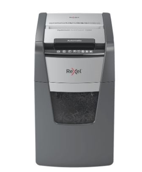 Picture of Rexel AutoFeed+ 150M automatic shredder, P-5, micro cut (2x15mm), 150 sheets, 44 litre bin