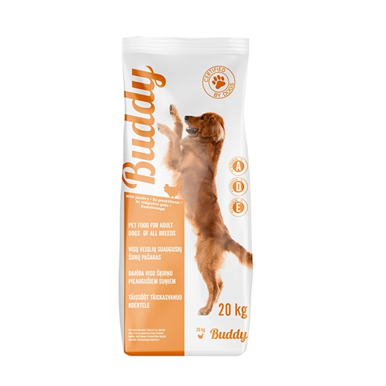 Picture of Sausā barība pieaugušiem suņiem Buddy ar mājputnu gaļu, 20kg