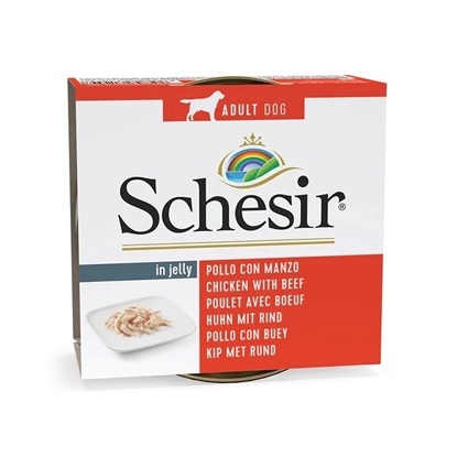 Attēls no SCHESIR in jelly Chicken with beef - wet dog food - 150 g