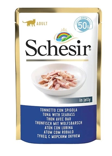Picture of SCHESIR in jelly Tuna with seabass - wet cat food - 50 g