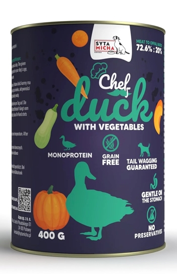 Picture of SYTA MICHA Chef Duck with vegetables - wet dog food - 400g