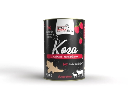 Picture of SYTA MICHA Goat with raspberries and Jerusalem artichoke - wet dog food - 400g