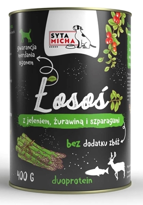 Attēls no SYTA MICHA Salmon with deer, cranberries and asparagus - wet dog food - 400g