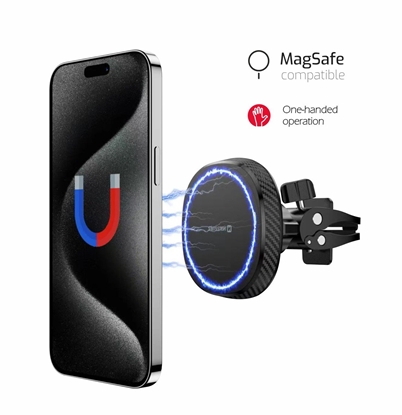 Attēls no Swissten MagStick Compact Magnetic Car Holder (MagSafe compatible)