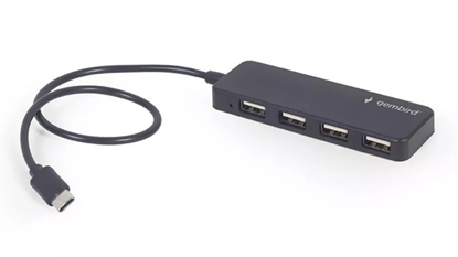 Attēls no USB Centrmezgls Gembird 4-port USB Type-C Black