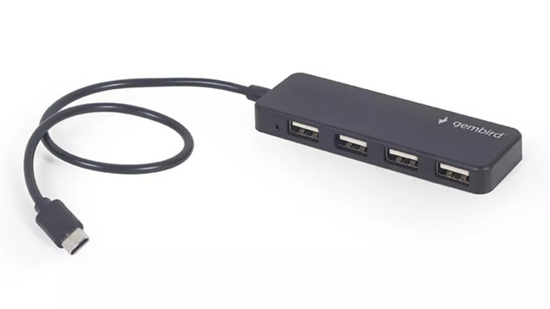Picture of USB Centrmezgls Gembird 4-port USB Type-C Black