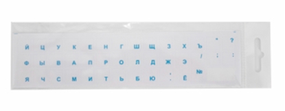 Attēls no Uzlīmes klaviatūrai Caurspīdīga / ZILI RUS BLISTER