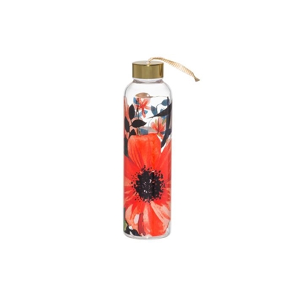 Изображение Ūdens pudele Flora coral stikla 0.55L