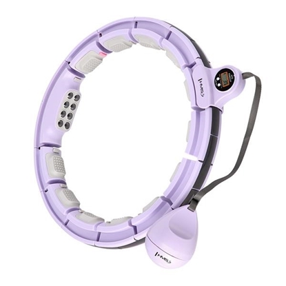 Attēls no Vingrošanas aplis ar atsvaru HHM13 HULA HOOP VIOLET MAGNETIC WITH WEIGHT + COUNTER HMS