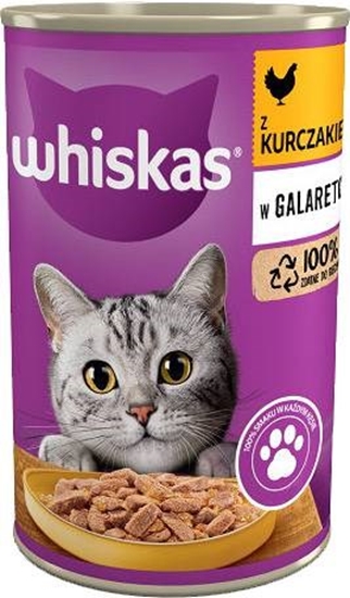 Picture of WHISKAS with chicken in jelly - wet cat food - 400g