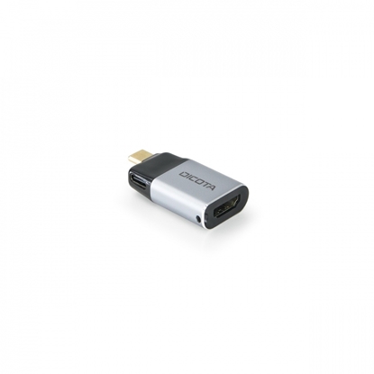 Attēls no Dicota USB-C to HDMI Mini Adapter with PD (4k/100W) silver