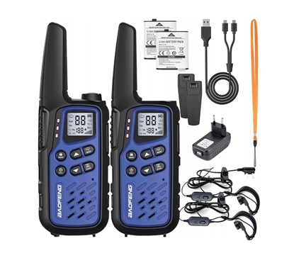 Picture of Walkie-Talkie Baofeng BF-T25E Dark Blue, 2 pieces