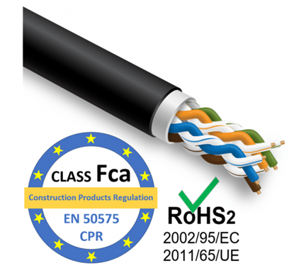 Attēls no Datortīklu kabelis, STEINMARK, CAT5E UTP,iekšdarbu/ārdarbu montāžai, 305m