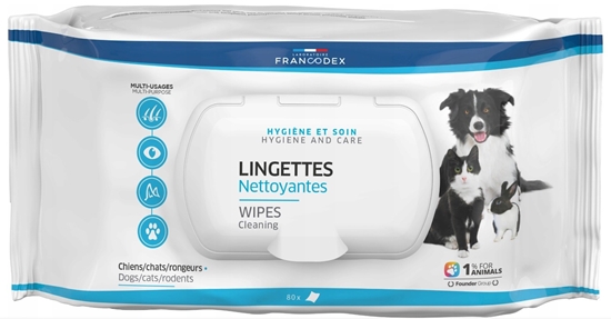 Picture of FRANCODEX Grooming wipes for dog and cat - 80 pcs